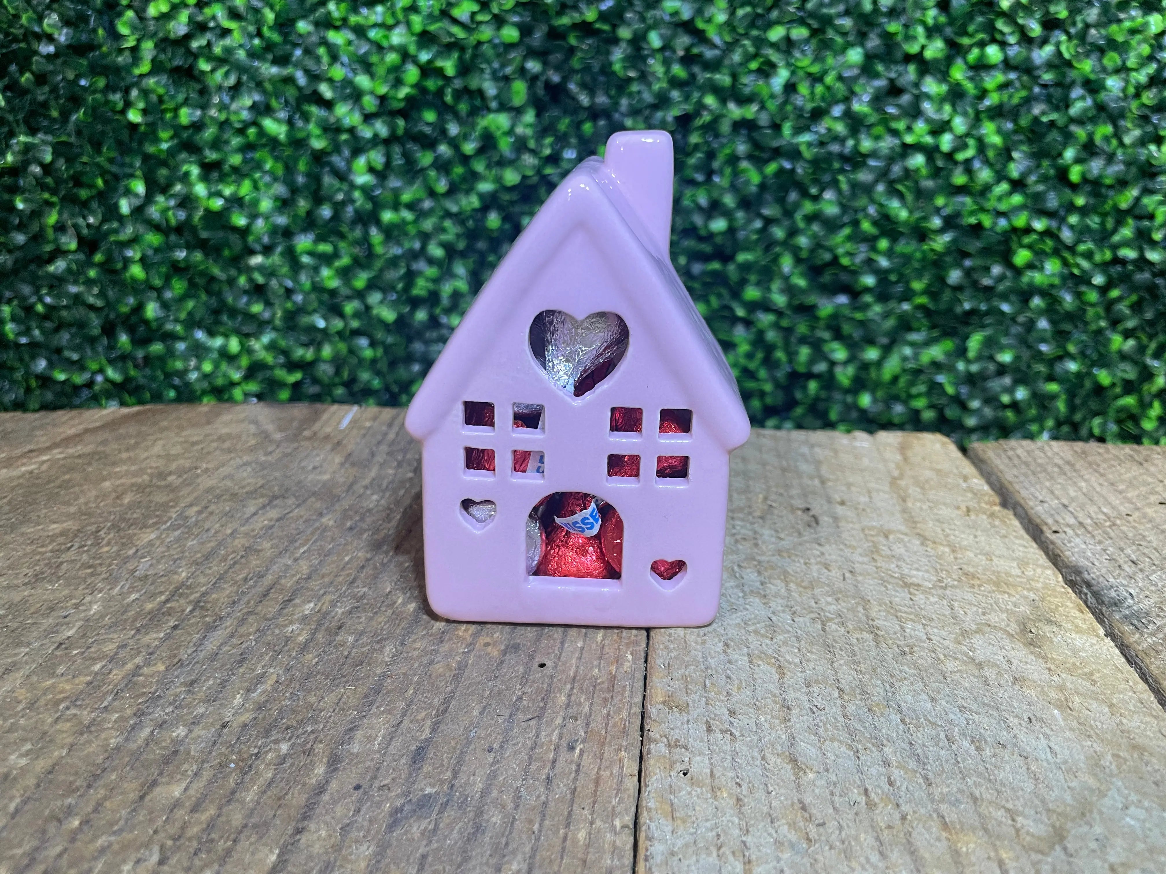 Valentine's House with Candy | Heart Cutout | Pink Decorative House | Valentine's Day Gift | Main Street Collective