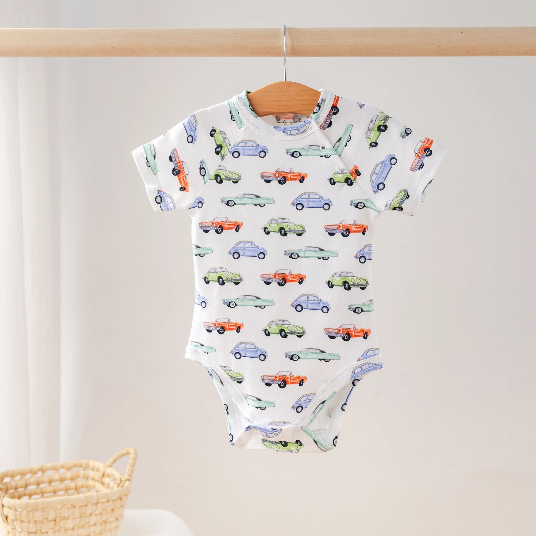 Vintage Road Trip Organic Cotton Onesie by Nola Tawk, Southern lifestyle apparel main product photo