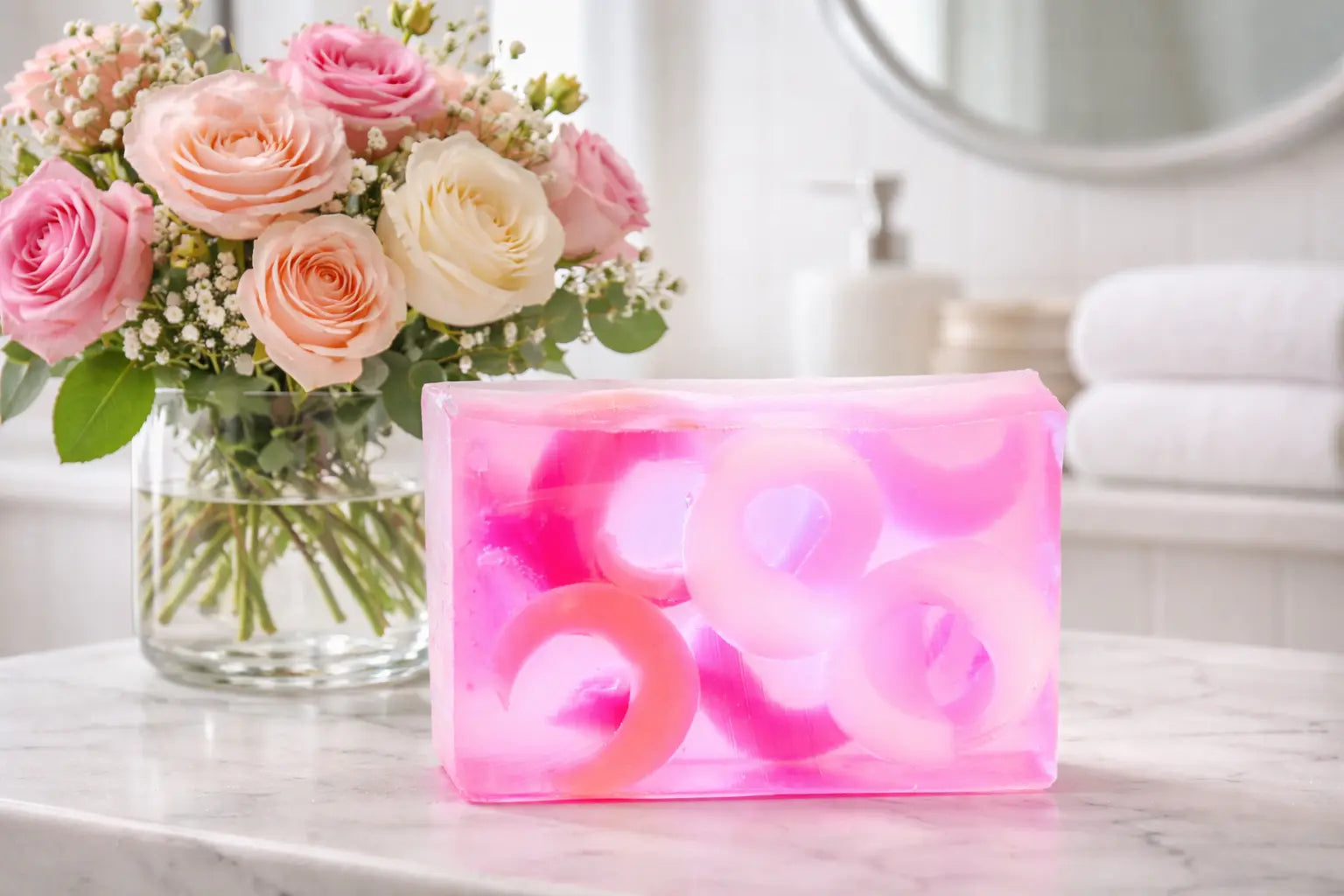 Wandering Rose Soap Slice 5.5 Oz. by Essential Journeys, handmade jewelry detail photo 5
