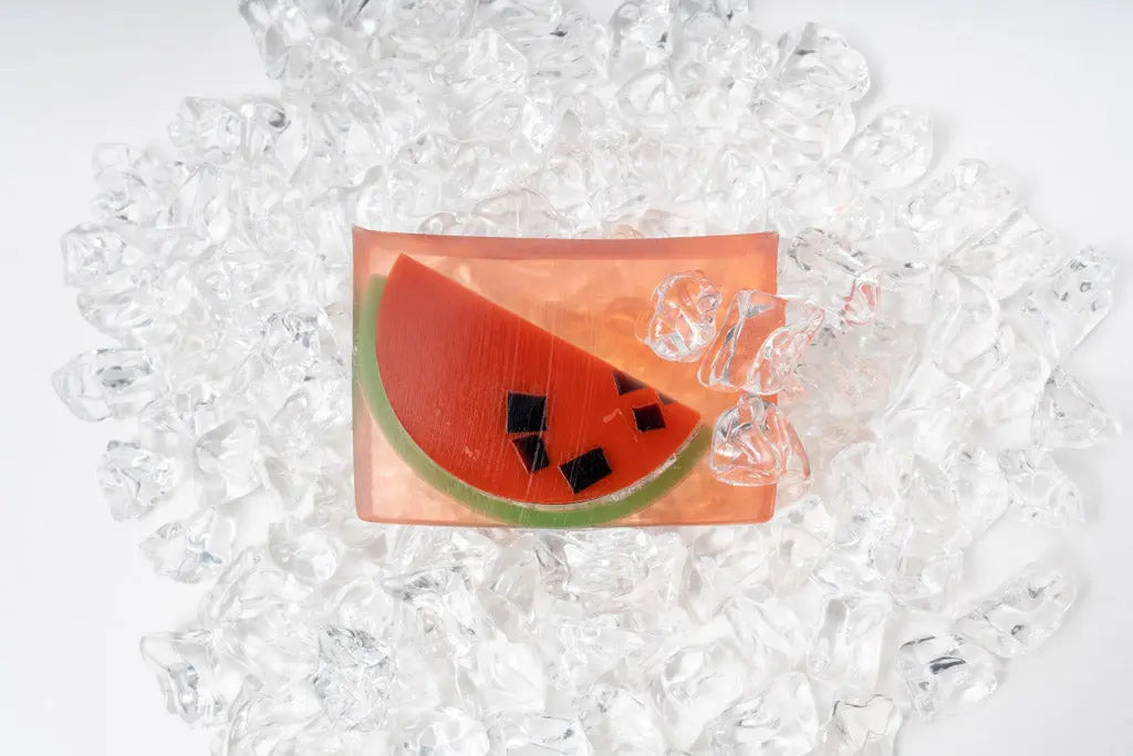 Watermelon Soap Slice 5.5 Oz. by Essential Journeys, natural skincare detail photo 2
