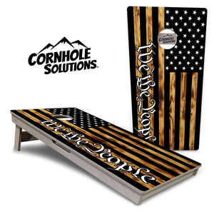 WTP USA Flag Cornhole Boards - Professional Tournament Series by Cornhole Solutions, custom cornhole board main product photo