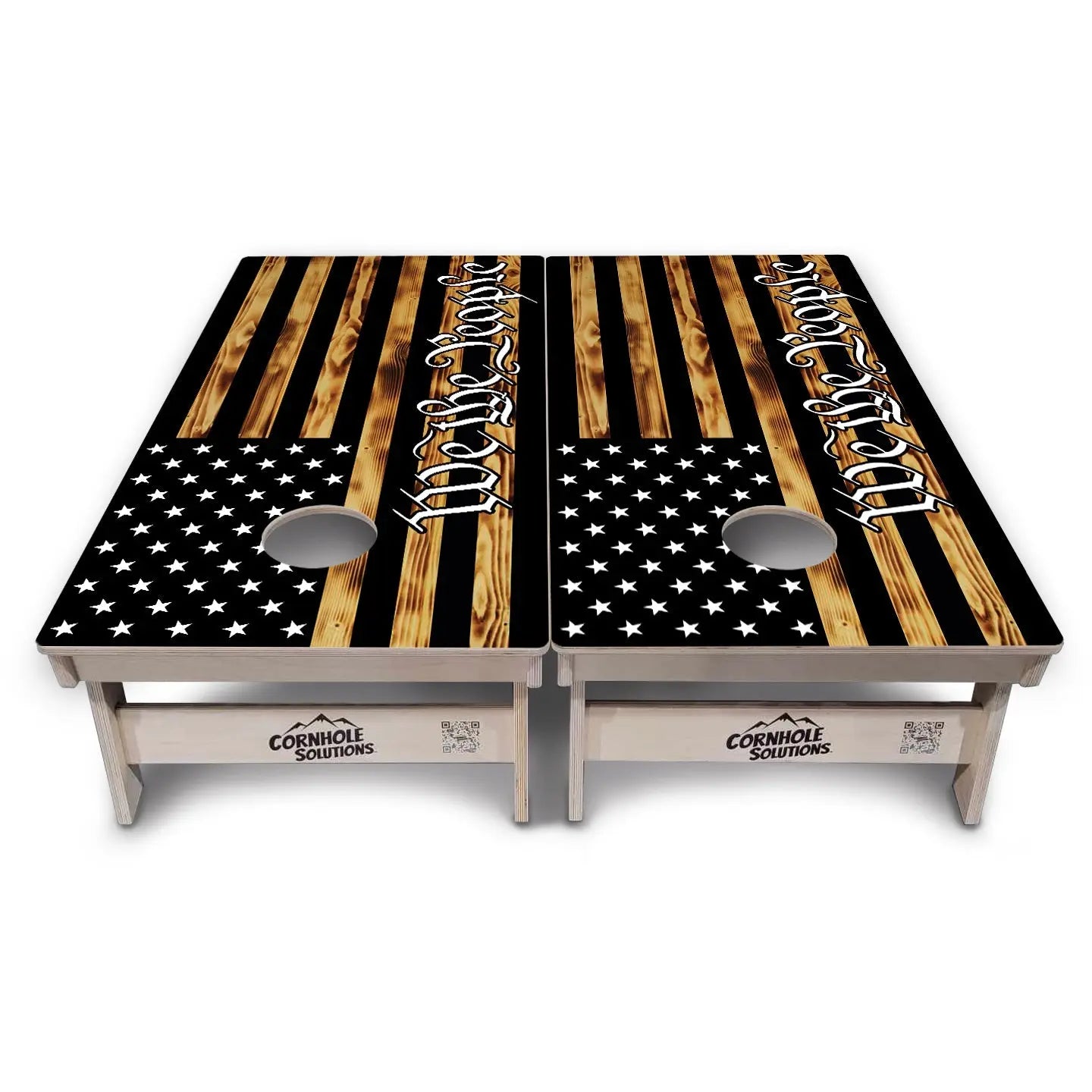 WTP USA Flag Cornhole Boards - Professional Tournament Series by Cornhole Solutions, custom cornhole board detail photo 2