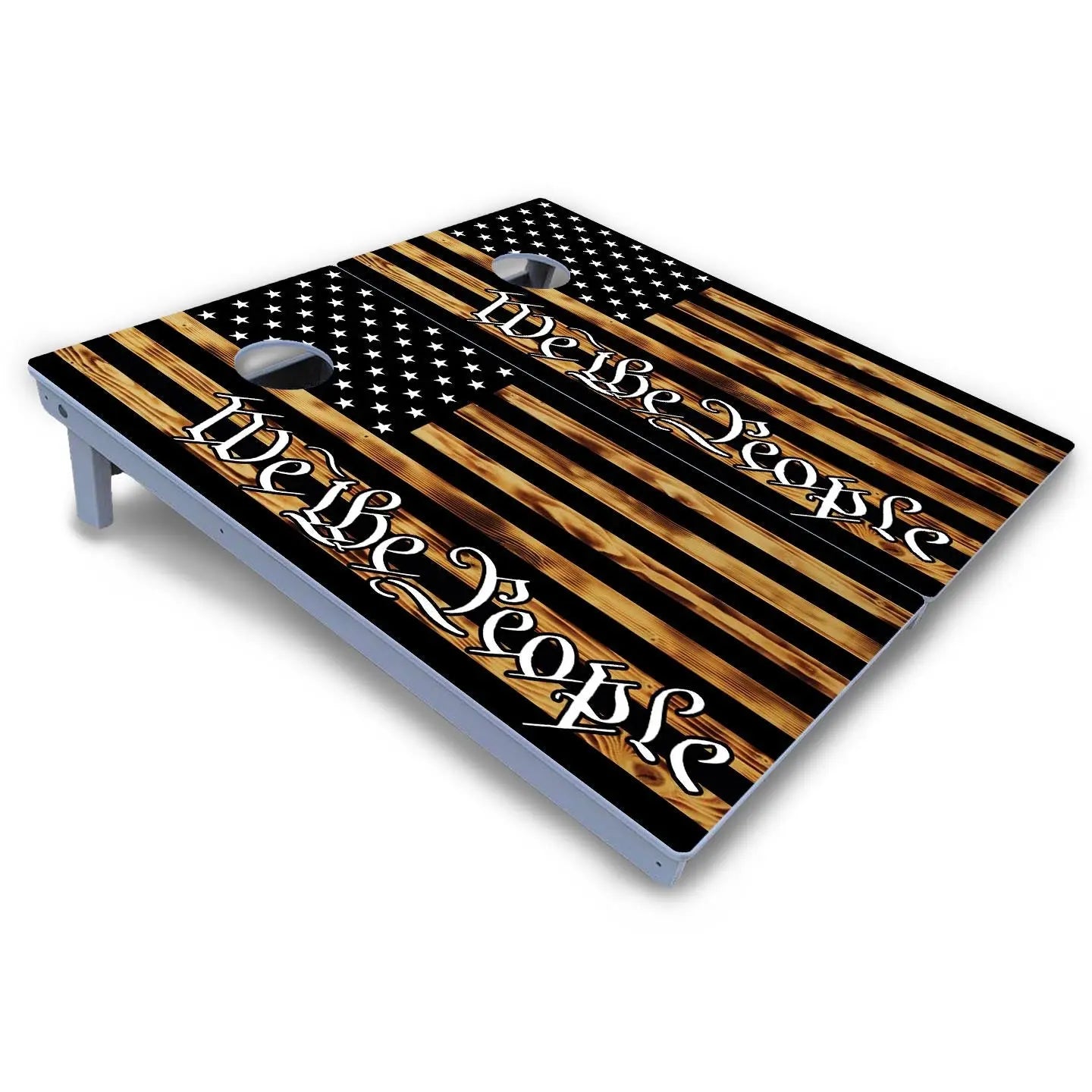 We The People USA Flag Cornhole Boards - All Weather Series by Cornhole Solutions, custom cornhole board detail photo 3