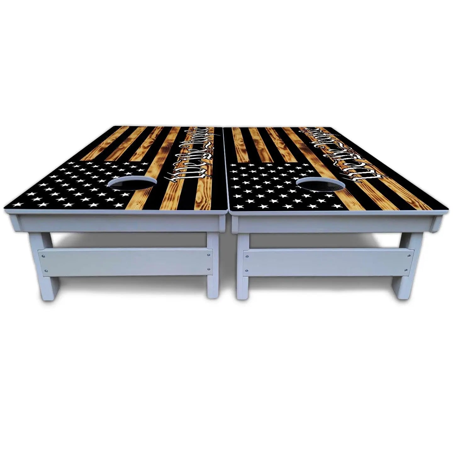We The People USA Flag Cornhole Boards - All Weather Series by Cornhole Solutions, custom cornhole board detail photo 5