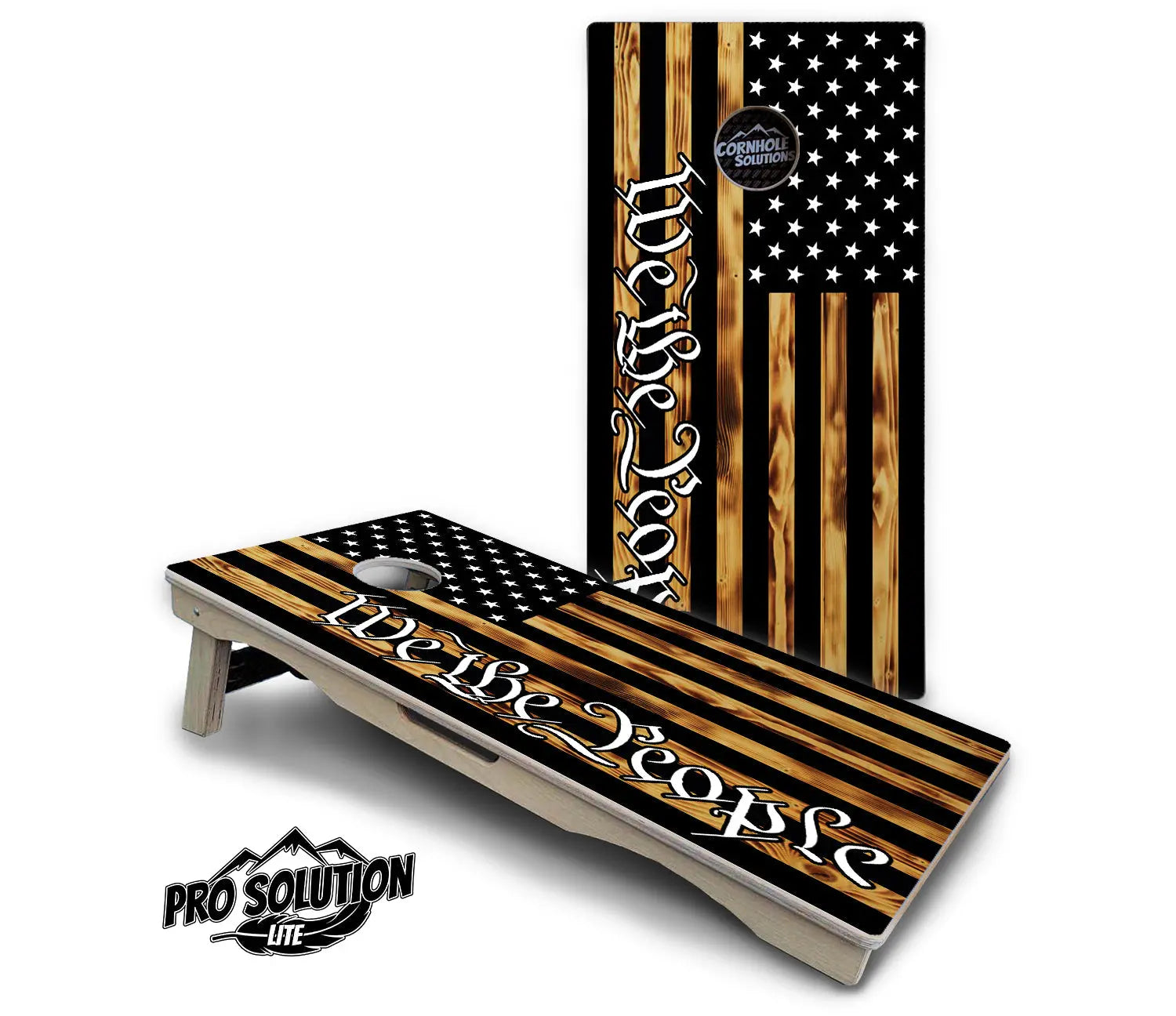 We The People USA Flag Cornhole Boards - Pro Solution Lite Series by Cornhole Solutions, custom cornhole board detail photo 2