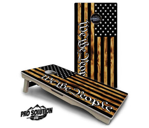 We The People USA Flag Cornhole Boards - Pro Solution Lite Series by Cornhole Solutions, custom cornhole board detail photo 2