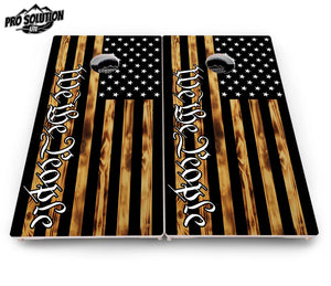 We The People USA Flag Cornhole Boards - Pro Solution Lite Series by Cornhole Solutions, custom cornhole board detail photo 4
