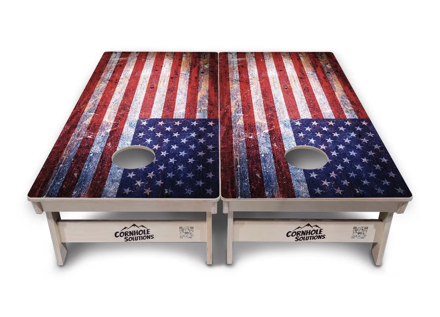 Weathered Flag Cornhole Boards - Professional Tournament Series by Cornhole Solutions, custom cornhole board detail photo 5