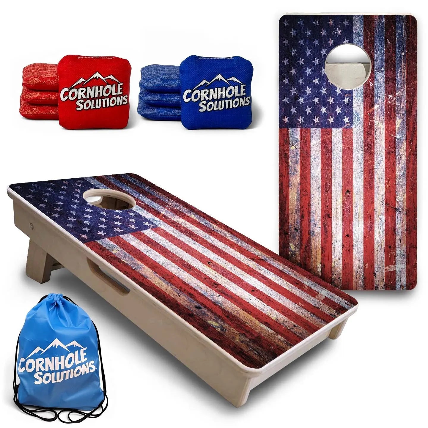 Weathered Flag - Mini or Vacation Size Cornhole Boards