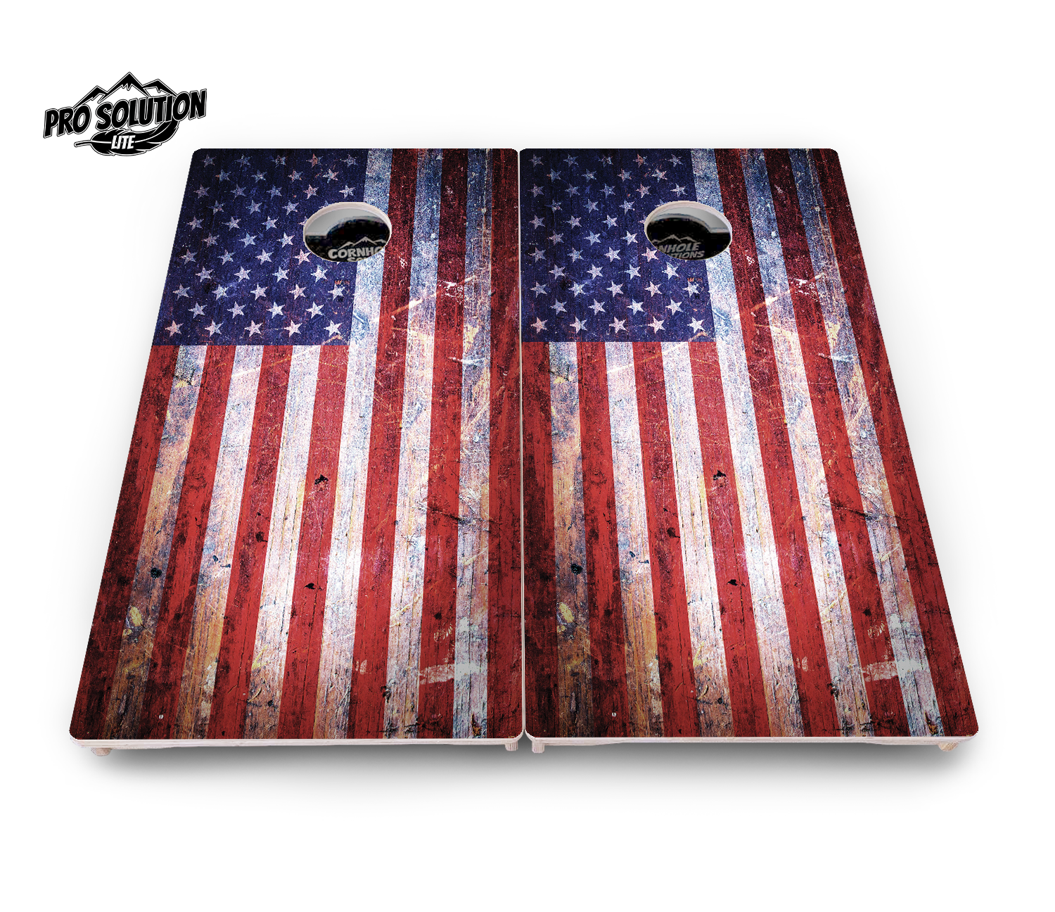 Weathered Flag Cornhole Boards - Pro Solution Lite Series Cornhole Solutions