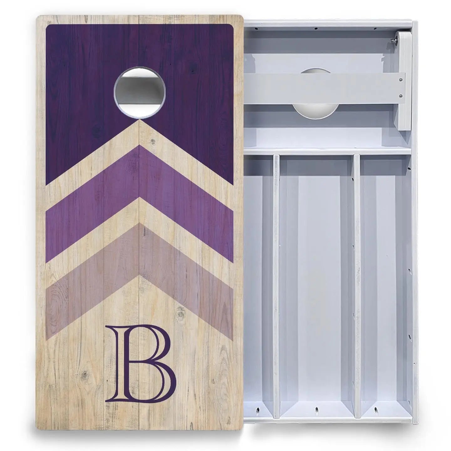 Wedding Arrows Cornhole Boards - All Weather Series - Purple by Cornhole Solutions, custom cornhole board detail photo 3
