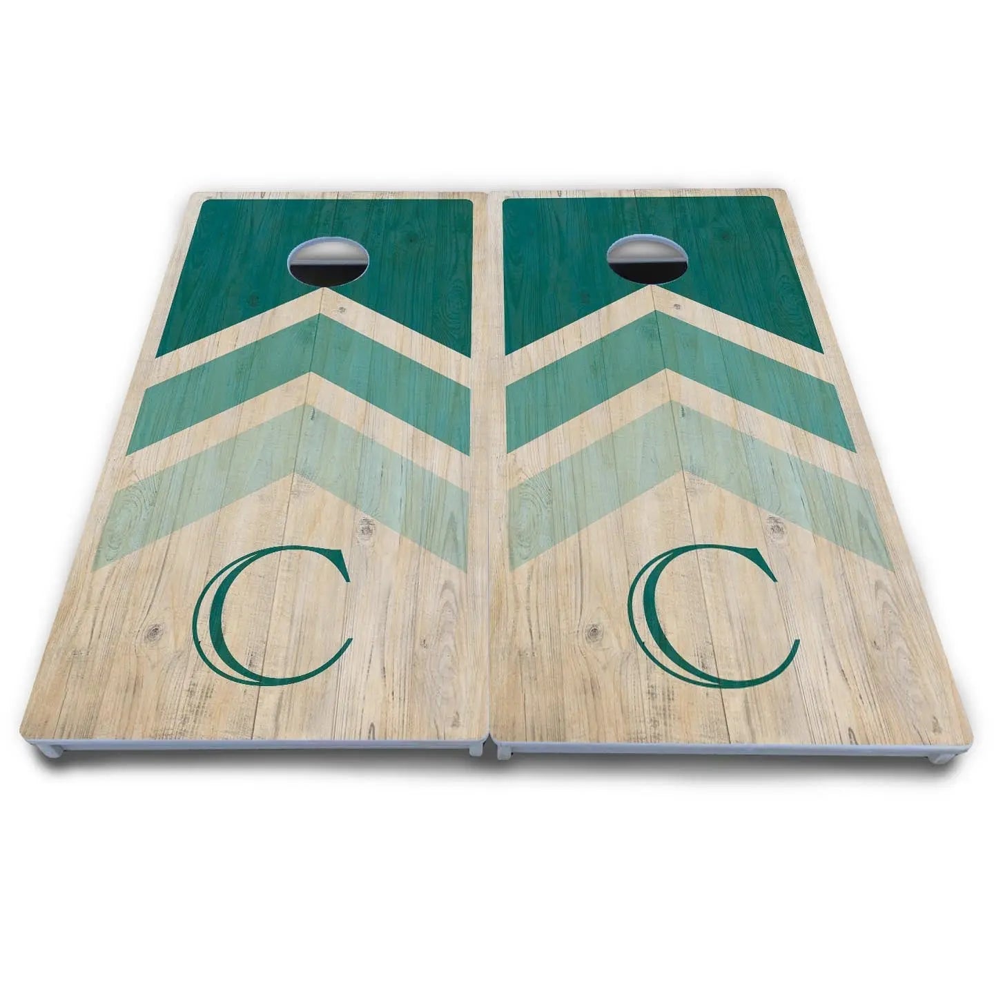 Wedding Arrows Cornhole Boards - All Weather Series - Teal by Cornhole Solutions, Southern food gift detail photo 5