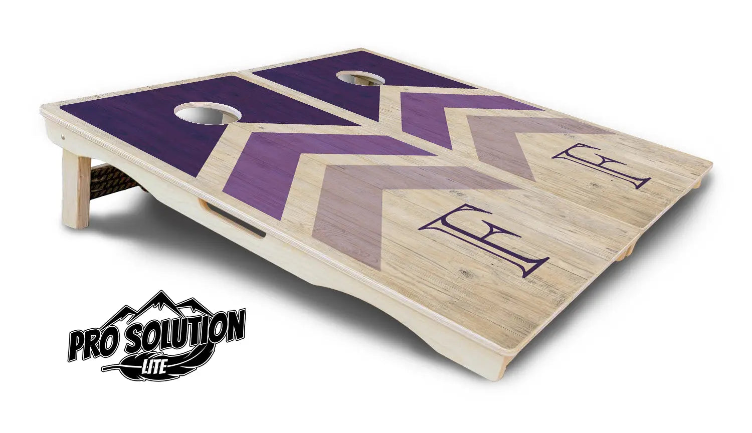 Wedding Arrows Cornhole Boards - Pro Solution Lite Series - Purple by Cornhole Solutions, custom cornhole board detail photo 4