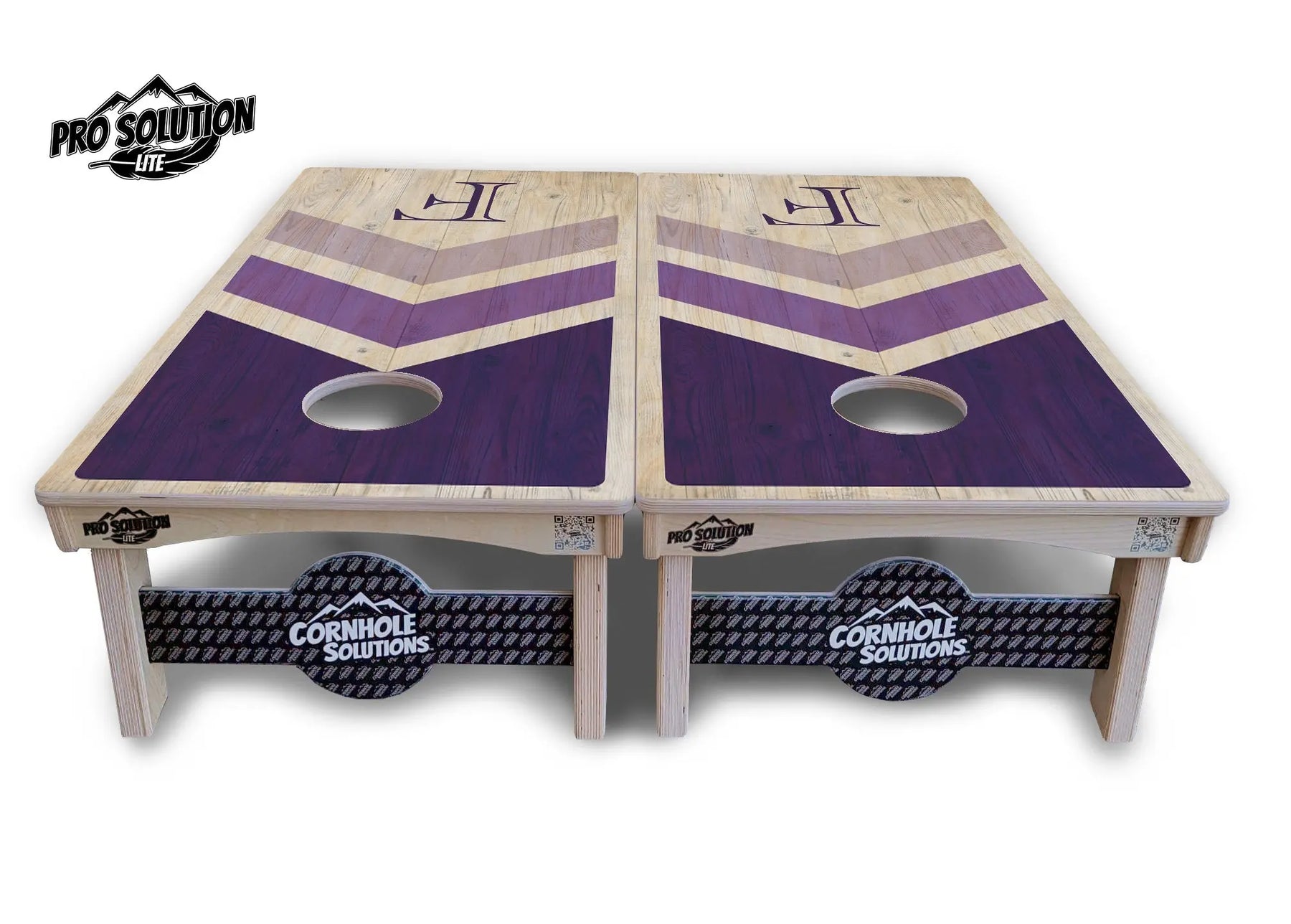 Wedding Arrows Cornhole Boards - Pro Solution Lite Series - Purple by Cornhole Solutions, custom cornhole board detail photo 5