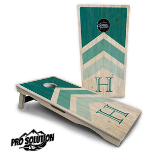 Wedding Arrows Cornhole Boards - Pro Solution Lite Series - Teal by Cornhole Solutions, Southern food gift main product photo