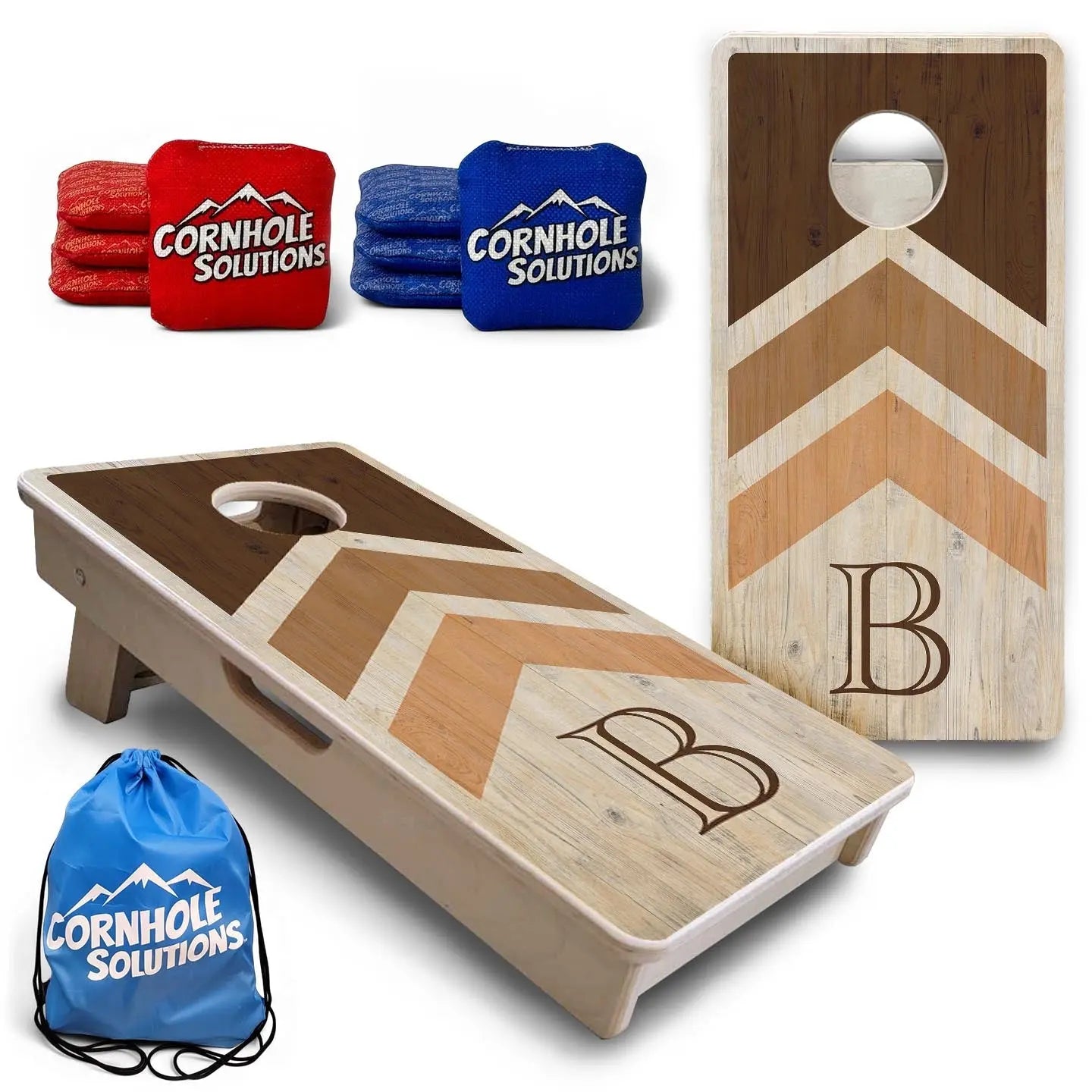 Wedding Arrows - Natural Letter - Mini or Vacation Size Cornhole Boards Cornhole Solutions