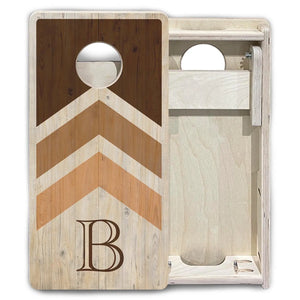 Wedding Arrows - Natural Letter - Mini or Vacation Size Cornhole Boards by Cornhole Solutions, custom cornhole board detail photo 6