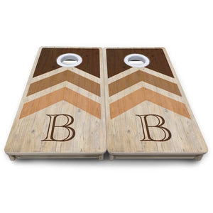 Wedding Arrows - Natural Letter - Mini or Vacation Size Cornhole Boards by Cornhole Solutions, custom cornhole board detail photo 8