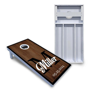 Wedding Letter Name Cornhole Boards - All Weather Series by Cornhole Solutions, custom cornhole board main product photo