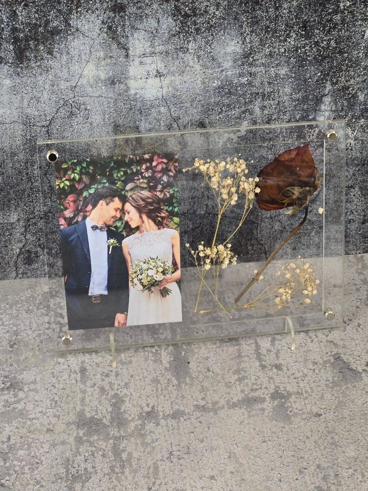 Wedding Picture Frame - Add Your Own Pressed Flowers by EverLee Creations, graphic tee detail photo 3