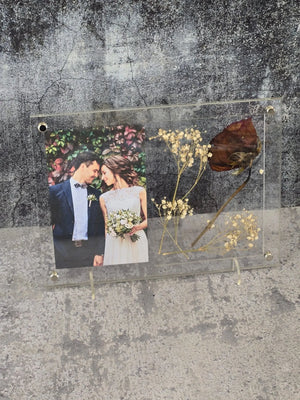 Wedding Picture Frame - Add Your Own Pressed Flowers by EverLee Creations, graphic tee detail photo 3