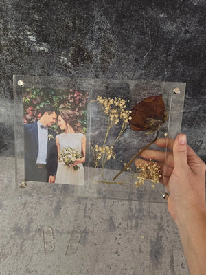 Wedding Picture Frame - Add Your Own Pressed Flowers by EverLee Creations, graphic tee detail photo 4
