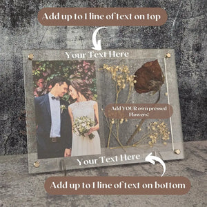 Wedding Picture Frame - Add Your Own Pressed Flowers by EverLee Creations, graphic tee detail photo 8