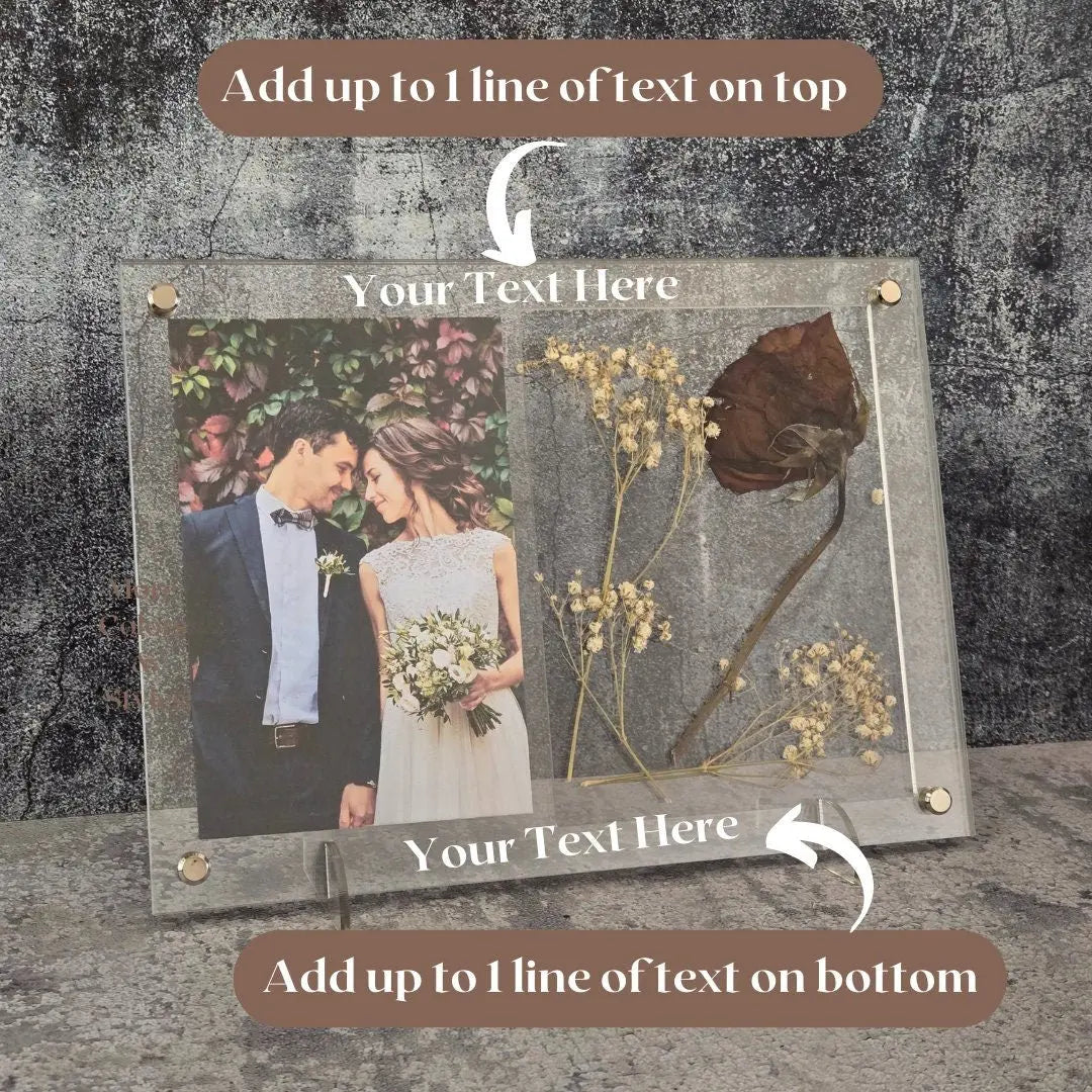 Wedding Picture Frame - Add Your Own Pressed Flowers by EverLee Creations, graphic tee detail photo 9