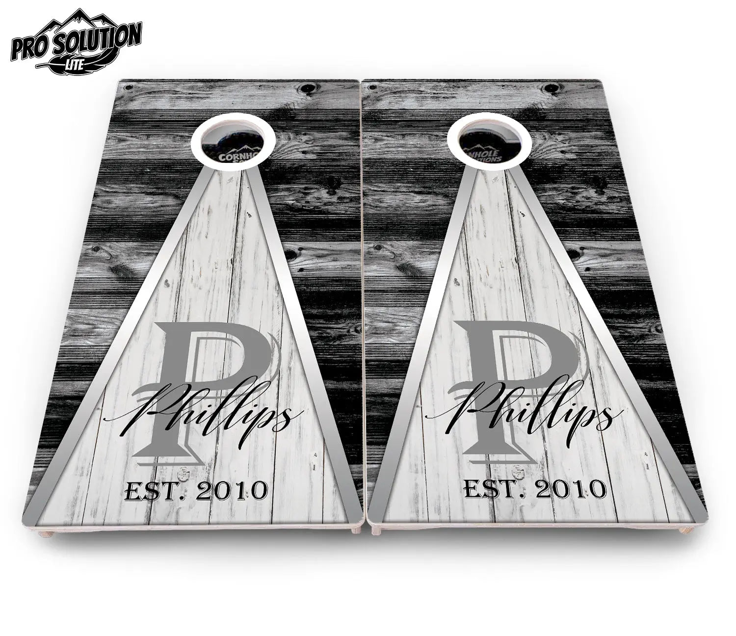 Wedding Triangle Cornhole Boards - Pro Solution Lite Series by Cornhole Solutions, custom cornhole board detail photo 4