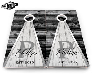 Wedding Triangle Cornhole Boards - Pro Solution Lite Series by Cornhole Solutions, custom cornhole board detail photo 4