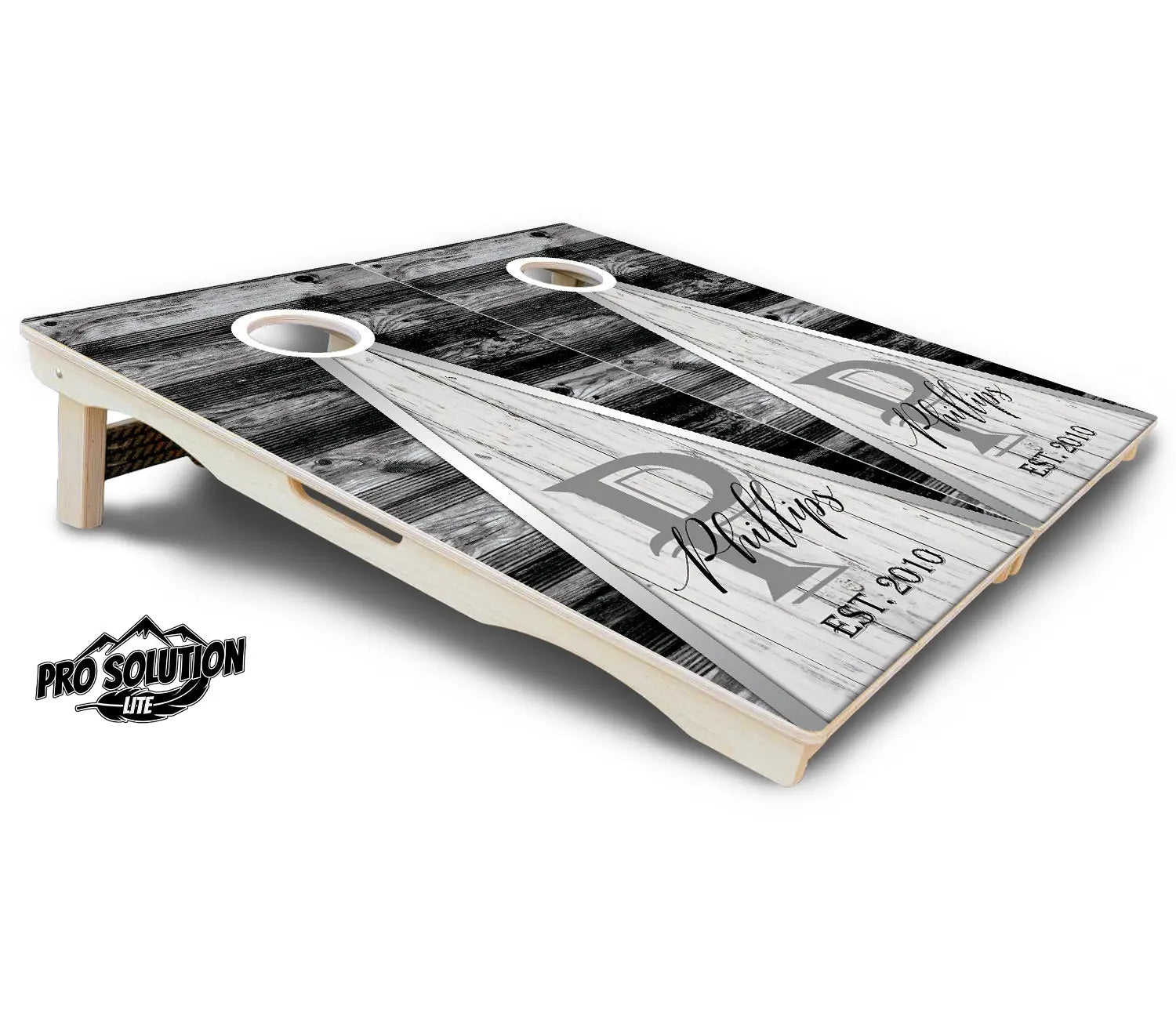 Wedding Triangle Cornhole Boards - Pro Solution Lite Series by Cornhole Solutions, custom cornhole board detail photo 5