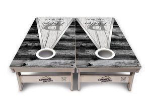 Wedding Triangle Cornhole Boards - Professional Tournament Series by Cornhole Solutions, custom cornhole board detail photo 2