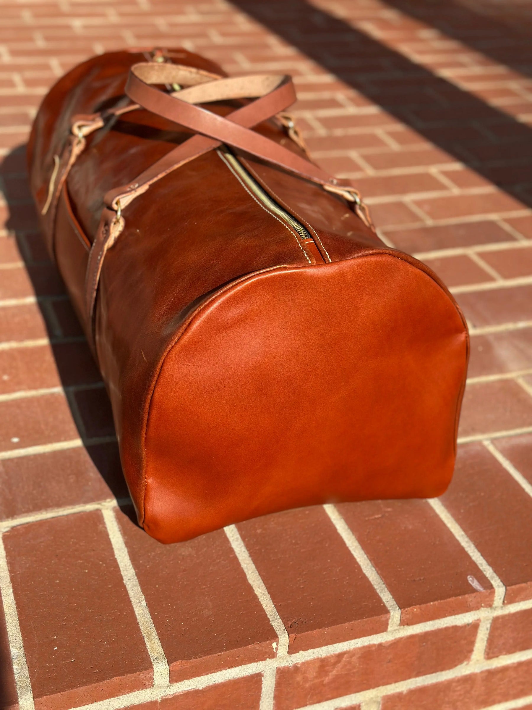 Weekend Bag by Kw Leatherworks, handmade leather goods detail photo 2