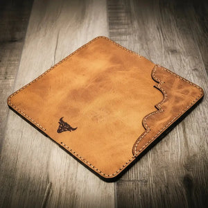 Western Long Wallet by Bull Sheath Leather, handmade leather goods detail photo 4