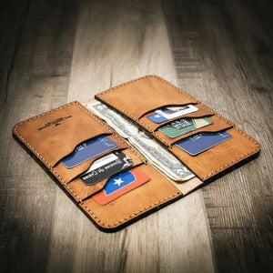Western Long Wallet by Bull Sheath Leather, handmade leather goods detail photo 5