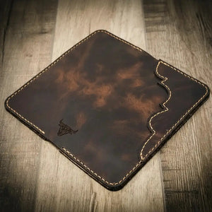 Western Long Wallet by Bull Sheath Leather, handmade leather goods detail photo 9