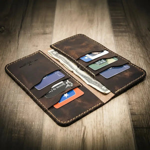 Western Long Wallet by Bull Sheath Leather, handmade leather goods detail photo 10