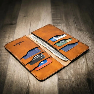 Western Long Wallet by Bull Sheath Leather, handmade leather goods detail photo 14