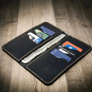 Western Long Wallet by Bull Sheath Leather, handmade leather goods detail photo 16