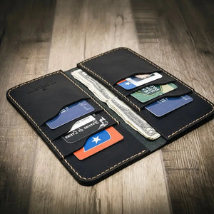 Western Long Wallet by Bull Sheath Leather, handmade leather goods detail photo 18