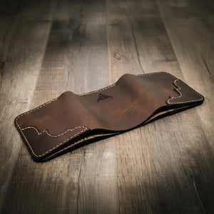 Western Trifold Wallet by Bull Sheath Leather, handmade leather goods detail photo 8