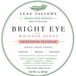 Luxe Tallows Whipped Peony Bright Eye I Lightweight Tallow Eye Cream | 2 oz by Luxe Tallows, handmade bath and body detail photo 4
