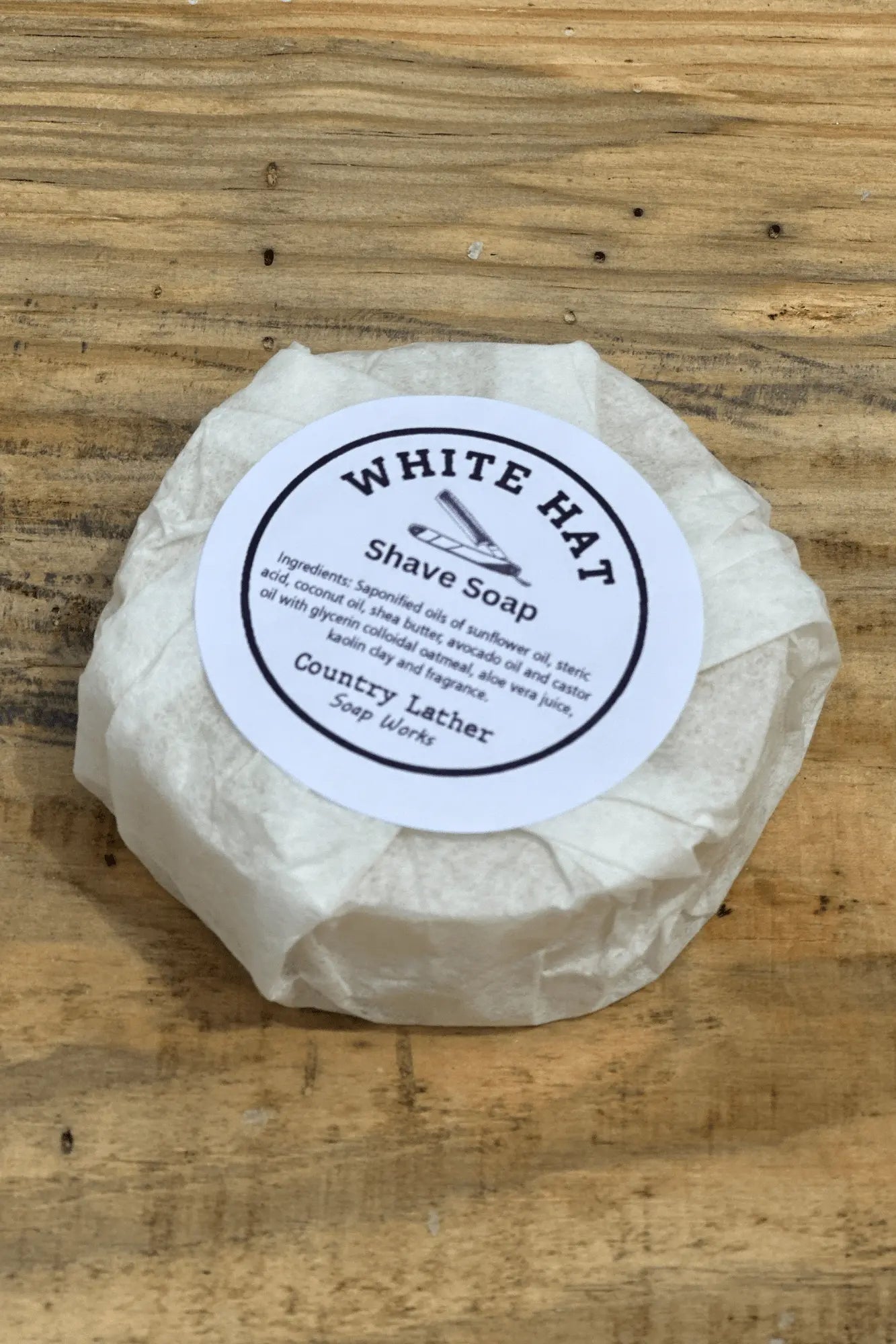 White Hat Shave Soap Country Lather Soap Works