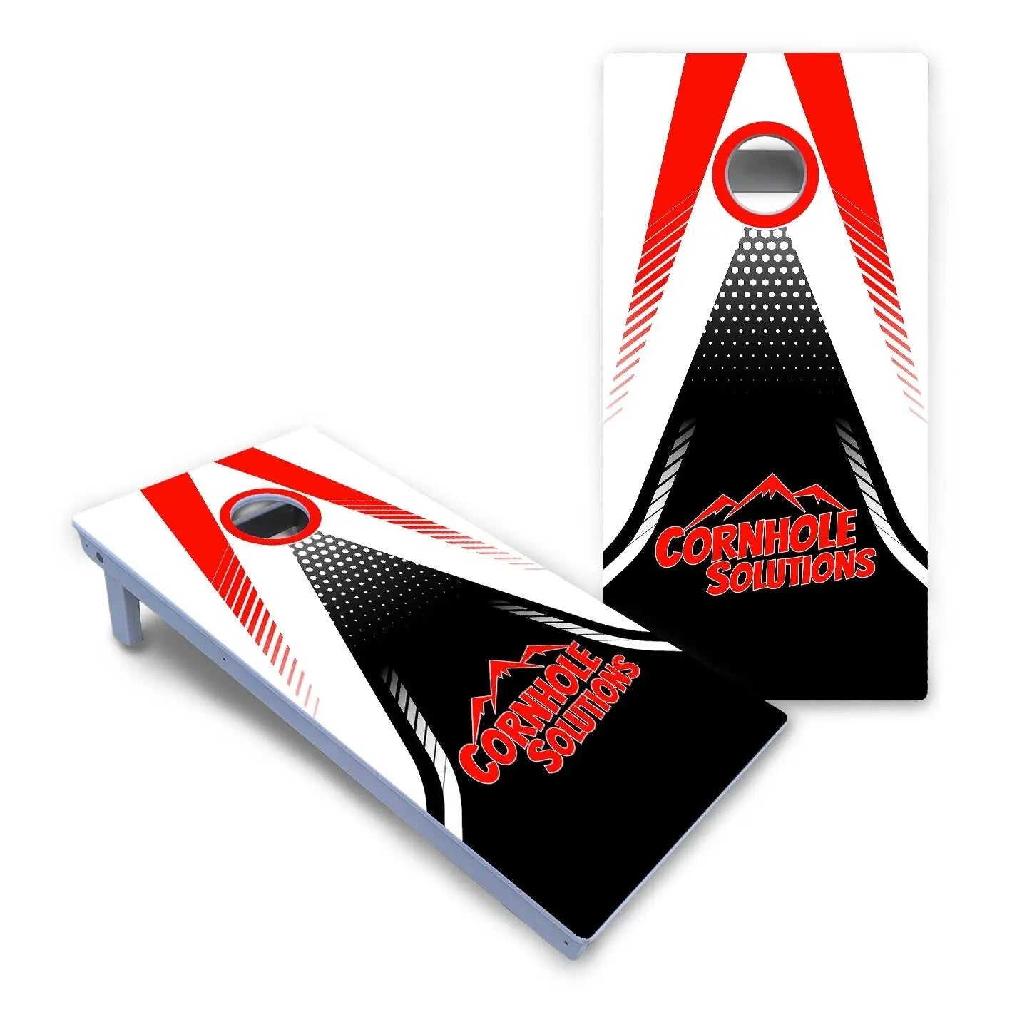 White Jersey Cornhole Boards - All Weather Series by Cornhole Solutions, custom cornhole board detail photo 2