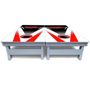 White Jersey Cornhole Boards - All Weather Series by Cornhole Solutions, custom cornhole board detail photo 5