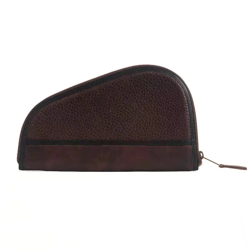 White Wing Leather Hunting Pistol Case by Mission Mercantile Leather Goods, handmade leather goods detail photo 10