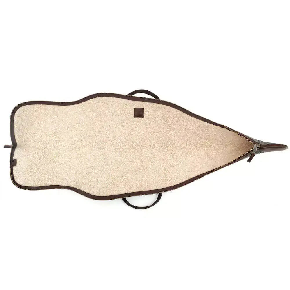 White Wing Leather Hunting Rifle Case by Mission Mercantile Leather Goods, handmade leather goods detail photo 5