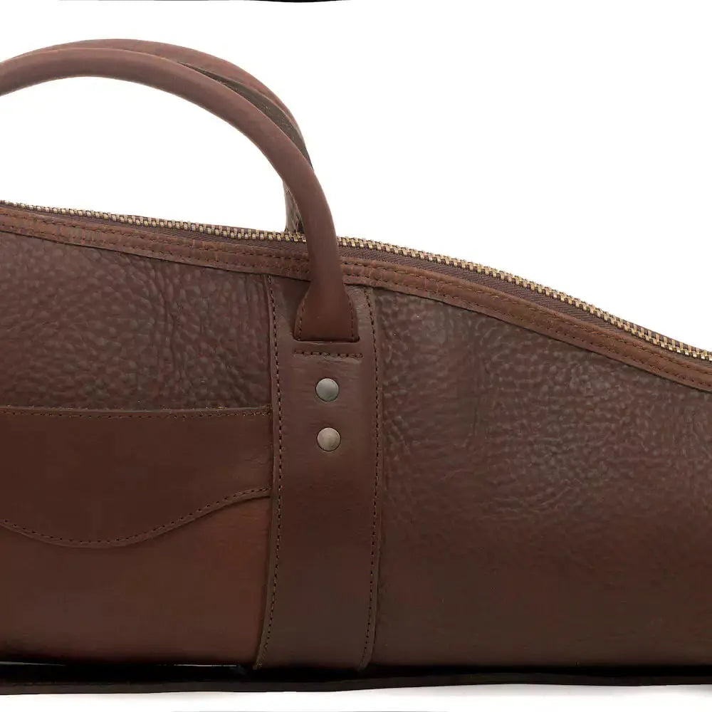 White Wing Leather Hunting Rifle Case by Mission Mercantile Leather Goods, handmade leather goods detail photo 9