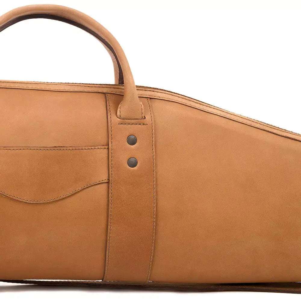 White Wing Leather Hunting Rifle Case by Mission Mercantile Leather Goods, handmade leather goods detail photo 15