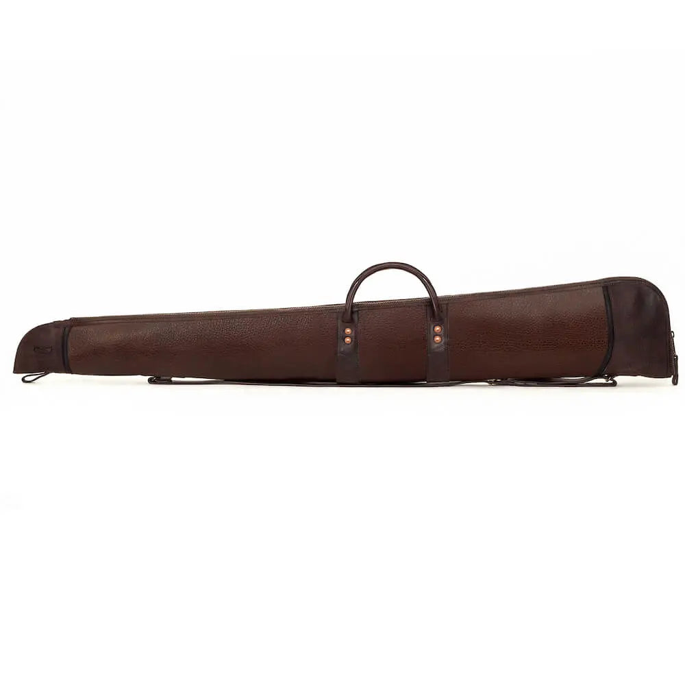 White Wing Leather Hunting Shotgun Case by Mission Mercantile Leather Goods, handmade leather goods detail photo 3